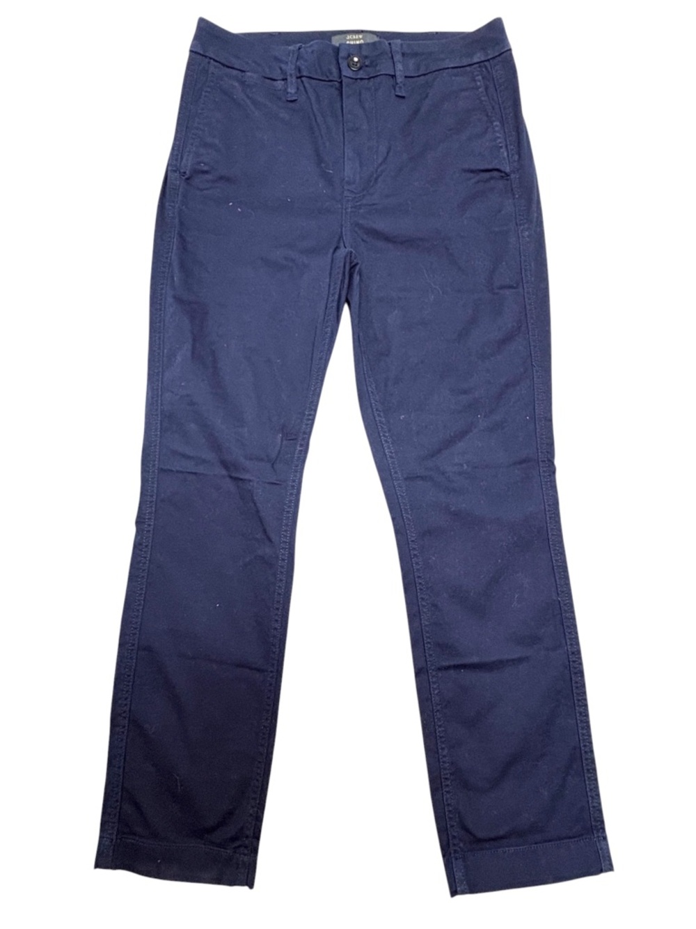 J. CREW Blue Cotton Chino Pants Size Small Straight Leg NWT Flat Front Slim